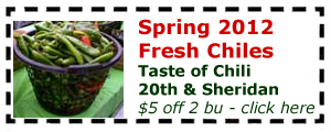 Taste of Chili - Fresh Chiles and Coupon