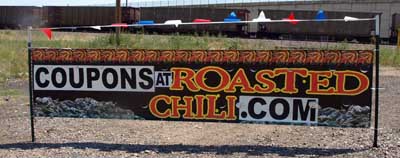 Roasted Chili Sign Roasted Chili Stand