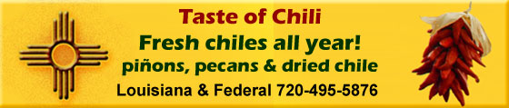 Fresh Chiles all year at Taste of Chili Fresh Chiles and Pecans in Denver